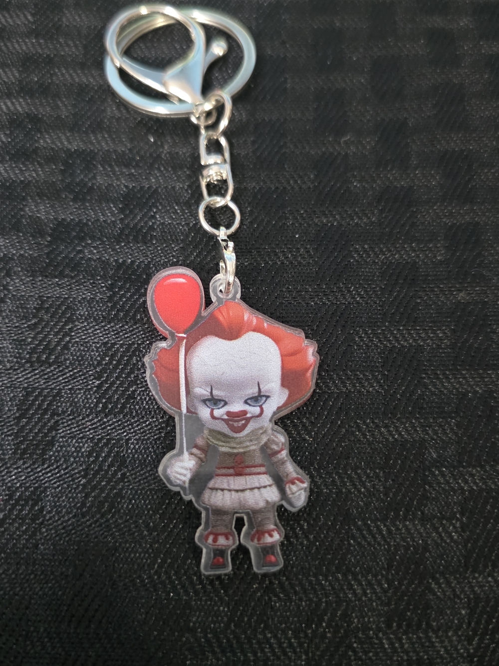 Red Balloon Clown Keychain Charm
